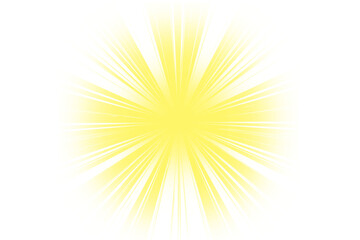Radiant yellow starburst effect emanating from a bright center against a dark background