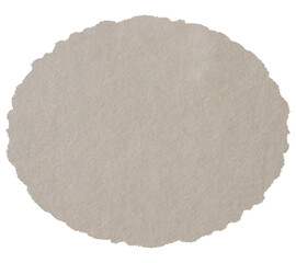 photo of old blank brown grunge paper oval banner	