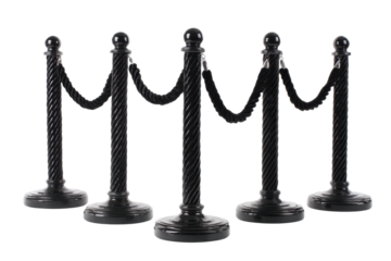 Queue management tools for events exhibition center product view. Isolated on transparent background, png.