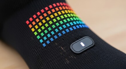 Smart sock with led display and fitness tracker