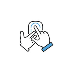 Obraz premium Digital Interaction: Finger tapping on a smartphone screen.