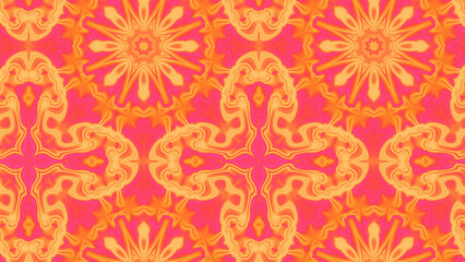 Abstract Radiant Burst with Soft Grain Texture, Symmetrical Glow Pattern in Psychedelic Style, Radiating Circular Abstract with Subtle Noise, Kaleidoscopic Starburst with Gradient Flow