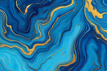 Obraz premium Abstract blue and gold marble texture background luxury design wallpaper backdrop art