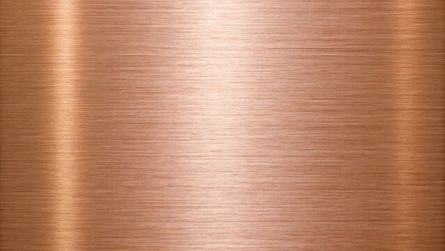 The polished copper metal texture background features brushed lines and a shiny surface, perfect for industrial and modern designs - Powered by Adobe