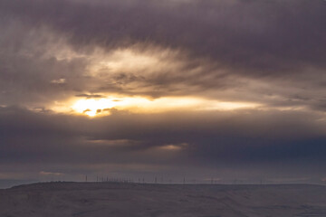 sunset in the clouds