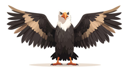 Fototapeta premium Cartoon Vulture Eagle Wide Angle Illustration