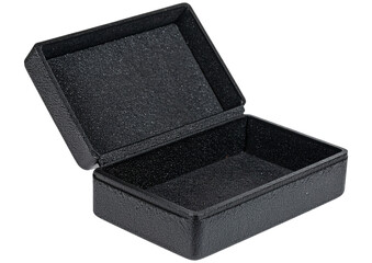 Matte black foam container mockup