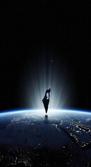 silhouette of the moon