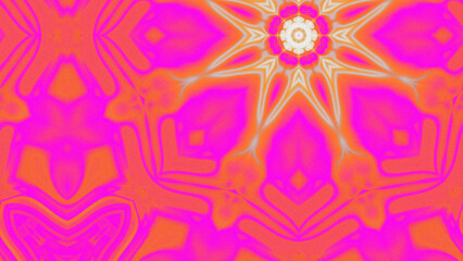 Abstract Radiant Burst with Soft Grain Texture, Symmetrical Glow Pattern in Psychedelic Style, Radiating Circular Abstract with Subtle Noise, Kaleidoscopic Starburst with Gradient Flow
