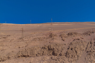 desert road in the Caleta Vitor desert