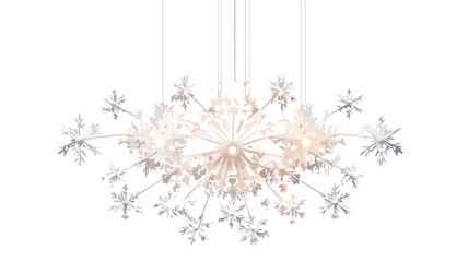 Elegant Snowflake Bokeh Chandelier Background
