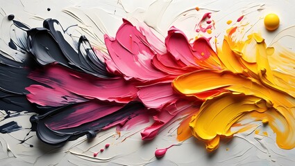 Abstract oil painting texture background colorful palette knife art strokes design
