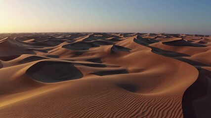 Majestic sand dunes stretching into the horizon at sunset - Powered by Adobe