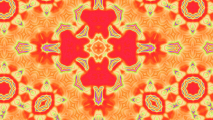 Abstract Radiant Burst with Soft Grain Texture, Symmetrical Glow Pattern in Psychedelic Style, Radiating Circular Abstract with Subtle Noise, Kaleidoscopic Starburst with Gradient Flow