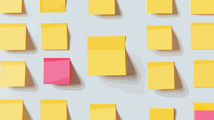 Wide Angle Yellow Post-it Reminder Mockup