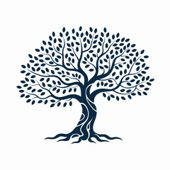 Fototapeta premium Lush Tree of Life: A flourishing tree of life, depicted in a graphic, symbolizing growth, vitality, and the interconnectedness of nature.