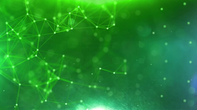 Line Connection Network Animation on Colorful Background - Tech Data Design