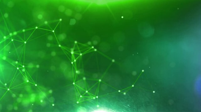 Line Connection Network Animation on Colorful Background - Tech Data Design
