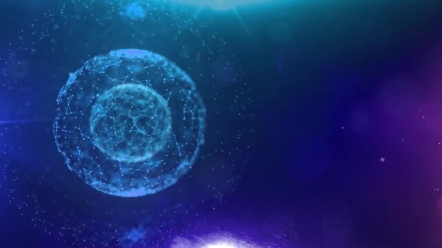 Line Connection Network Animation on Colorful Background - Tech Data Design