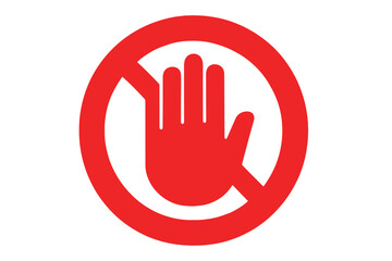 Obraz premium No Entry Sign No Through Road Forbidden Access Symbol