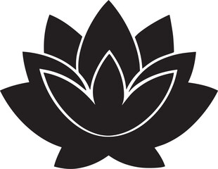 Lotus flower silhouette icon and  logo