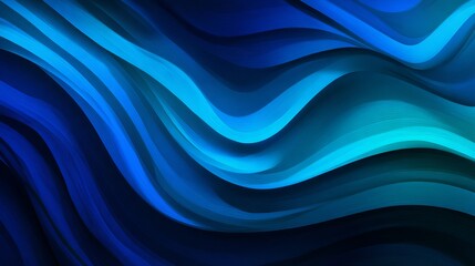 Fototapeta premium Abstract Blue Wave Background Digital Art Design Modern Elegant Smooth Flowing Gradient Texture Pattern Illustration Graphic Wallpaper Image for Web and Print Projects 