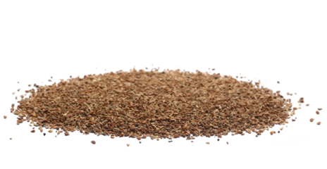 Pile anise seeds spice, isolated on white, (Pimpinella anisum) background and texture, side view