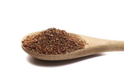  Anise seeds spice in wooden spoon (Pimpinella anisum) isolated on white, side view