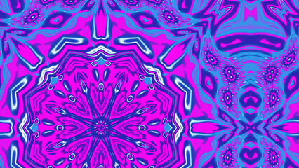 Abstract Radiant Burst with Soft Grain Texture, Symmetrical Glow Pattern in Psychedelic Style, Radiating Circular Abstract with Subtle Noise, Kaleidoscopic Starburst with Gradient Flow