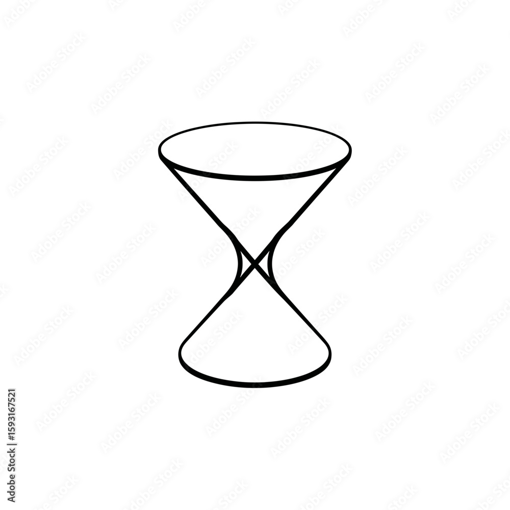 Poster abstract figure connects shapes creating minimal design on clean background