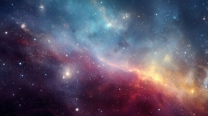 Stunning Cosmic Nebula Background Image Vibrant Galaxy Starscape Celestial Night Sky Deep Space Exploration Universe Fantasy Art Digital Painting Colorful Astronomical   