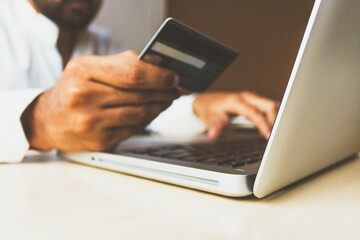 businessman using laptop