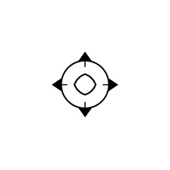 Fototapeta premium Geometric target centers symmetrical diamondshape on white background design detail