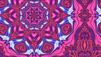 Abstract Radiant Burst with Soft Grain Texture, Symmetrical Glow Pattern in Psychedelic Style, Radiating Circular Abstract with Subtle Noise, Kaleidoscopic Starburst with Gradient Flow