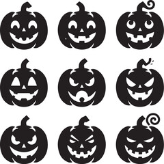pumpkin silhouette vector