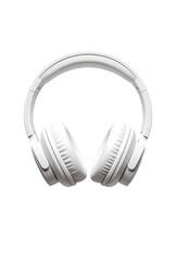 White wireless headphones isolated on transparent background