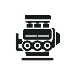 Fototapeta premium Car Engine Clipart, Icon, Logo