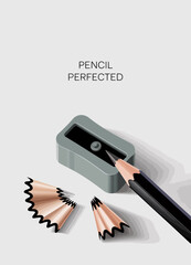A modern pencil sharpener showcasing a stylish design with perfectly sharpened pencils, representing precision, creativity, and the importance of art supplies in daily life.