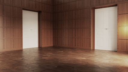 Large luxury modern bright interiors Living room mockup illustration 3D rendering image