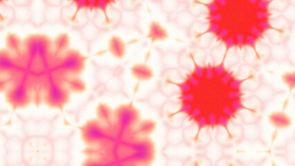 Abstract Radiant Burst with Soft Grain Texture, Symmetrical Glow Pattern in Psychedelic Style, Radiating Circular Abstract with Subtle Noise, Kaleidoscopic Starburst with Gradient Flow