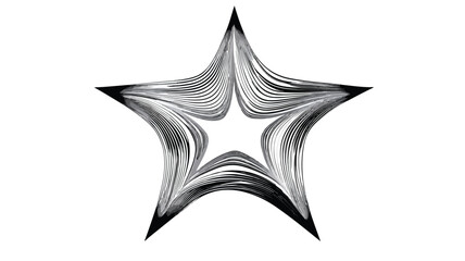 Elegant Star Symbol on White Background