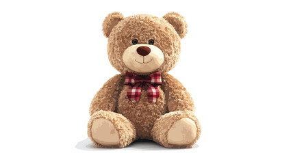 Classic Teddy Bear Toy on White Background