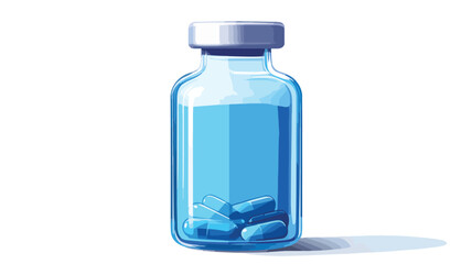 Fototapeta premium Medical Vaccine Bottle Capsules Design
