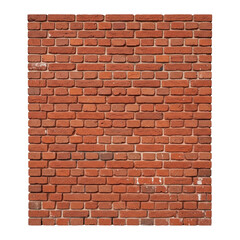 Detailed brick wall texture showcases a classic red brick pattern and masonry construction for architectural designs.