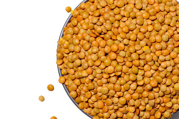 Lentils are small brown legumes rich in protein and fiber
