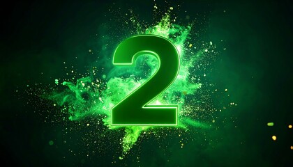 Green number two explosion
