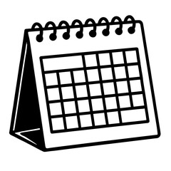 Classic Desk Calendar Vector - Time Management and Planning Tool