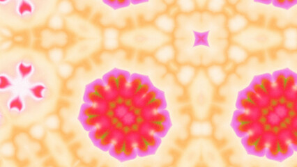 Abstract Radiant Burst with Soft Grain Texture, Symmetrical Glow Pattern in Psychedelic Style, Radiating Circular Abstract with Subtle Noise, Kaleidoscopic Starburst with Gradient Flow