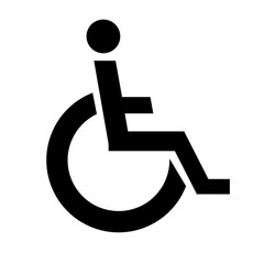 Disabled handicap sign accessibility icon transparent background,
