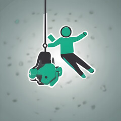 business man jumping